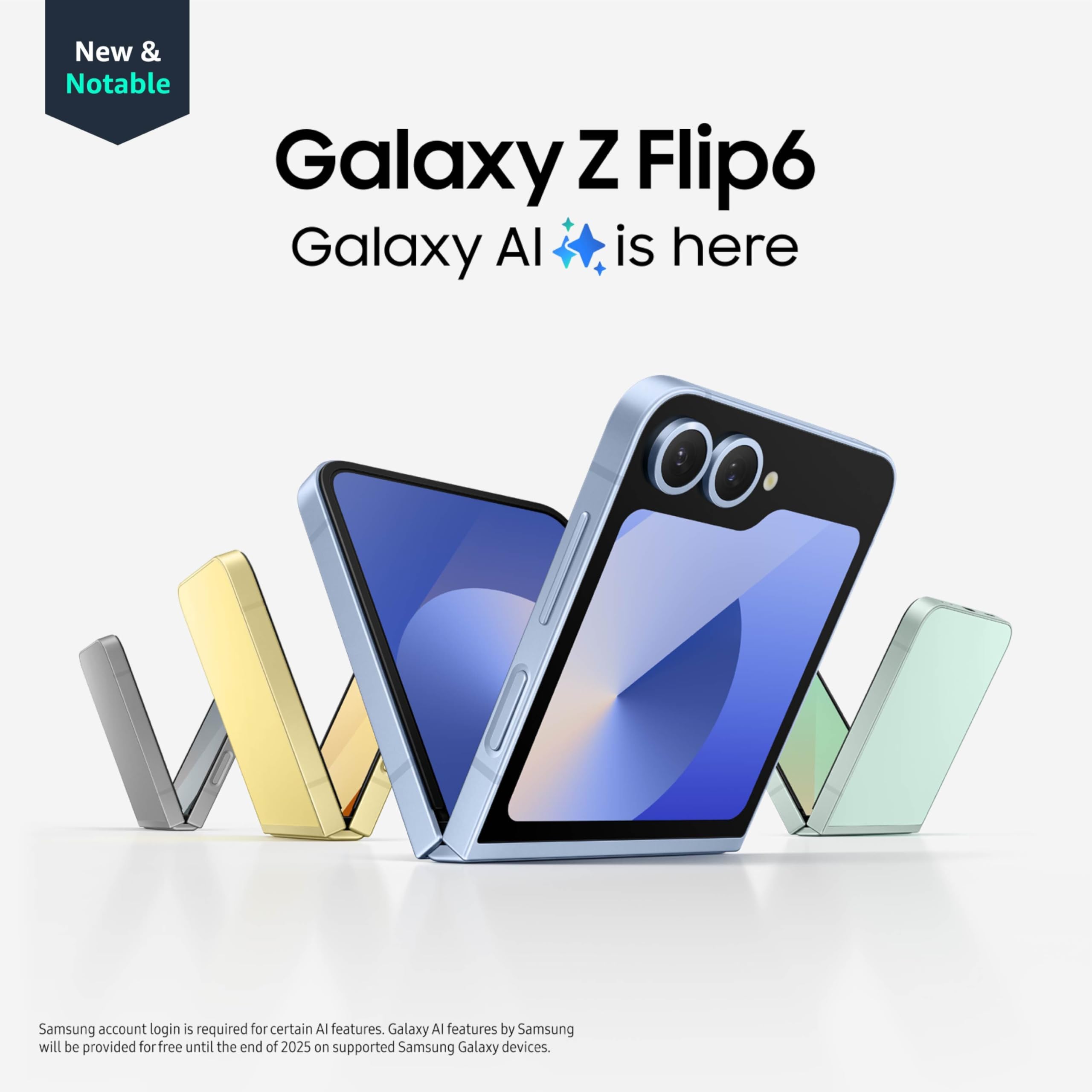 Samsung Galaxy Z Flip6 本体　512GB Amazon.com: SAMSUNG Galaxy Z Flip6, 512GB Unlocked Android